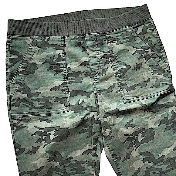 No Boundaries size Xl (15-17) thin green camo skinny pants elastic waist NWOT - Picture 6 of 16